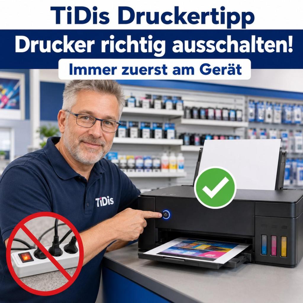 #TiDis #Druckertipp #Druckerpflege #Tintenstrahldrucker #Druckkopf #Druckkopfreinigung #KIBild